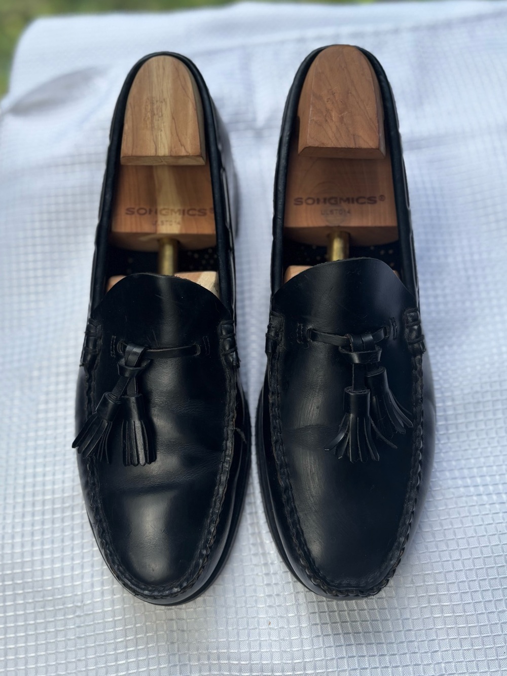 G.H. Bass Weejun Larkin Loafers Classic Black Leather Tassel Loafer Mens 10 A - Picture 4 of 15